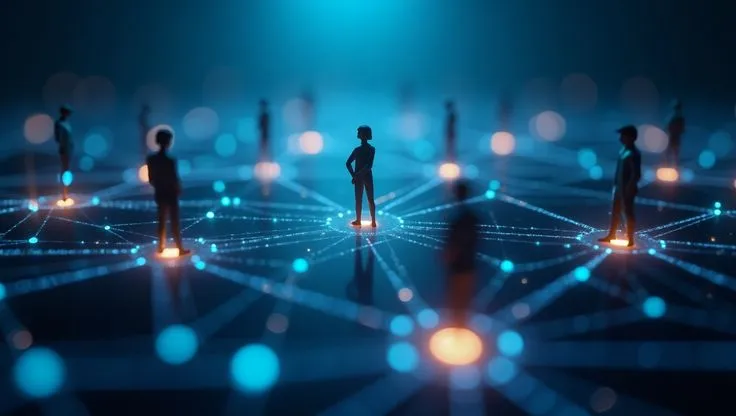 Abstract digital network background